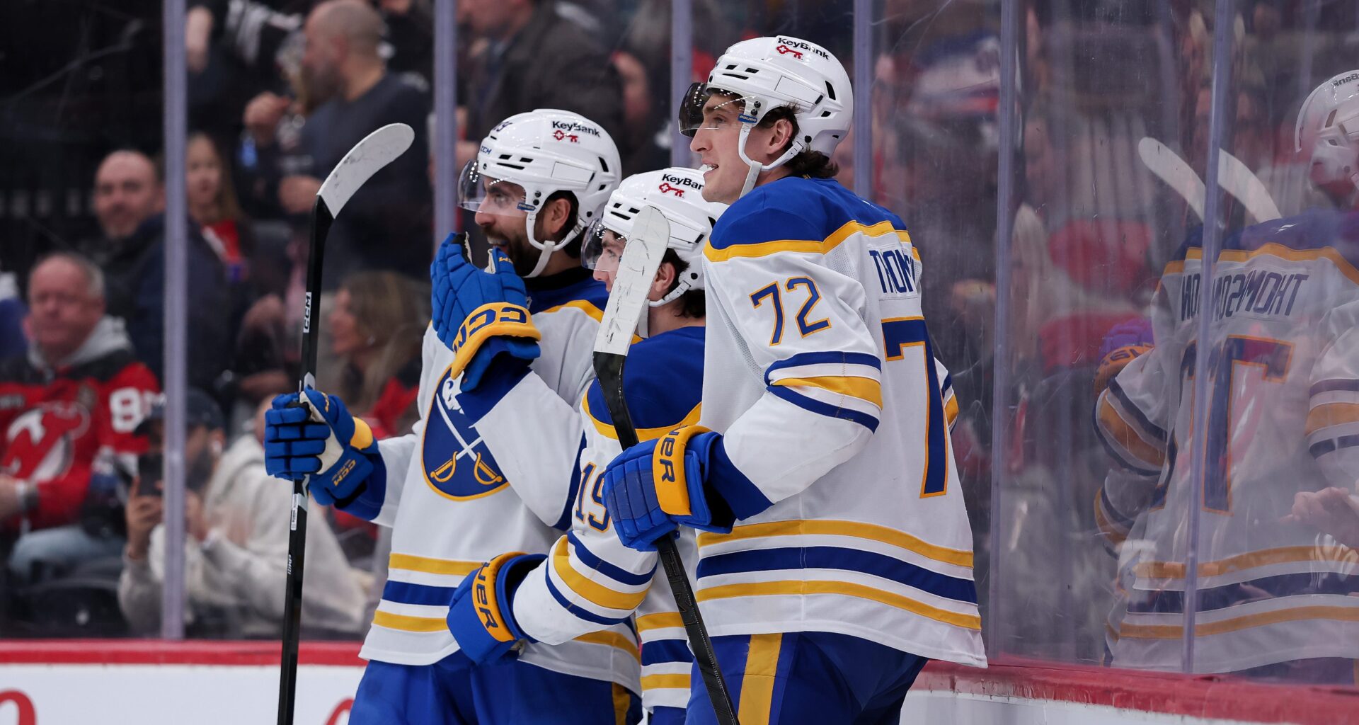 Alex Tuch, Peyton Krebs, Tage Thompson