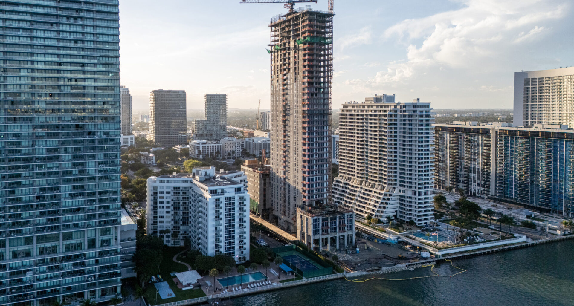Construction Progresses on 38-Story Hamilton House at 640 NE 34th Street in Edgewater, Miami