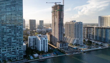 Construction Progresses on 38-Story Hamilton House at 640 NE 34th Street in Edgewater, Miami