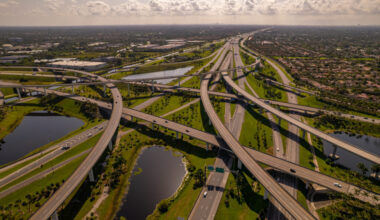 Florida highway. Pathway program for students in civil construction.