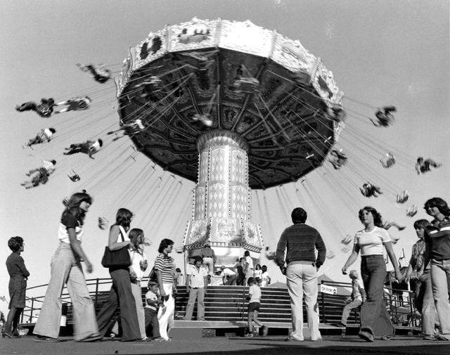 A Youth Fair thrill ride in 1979.