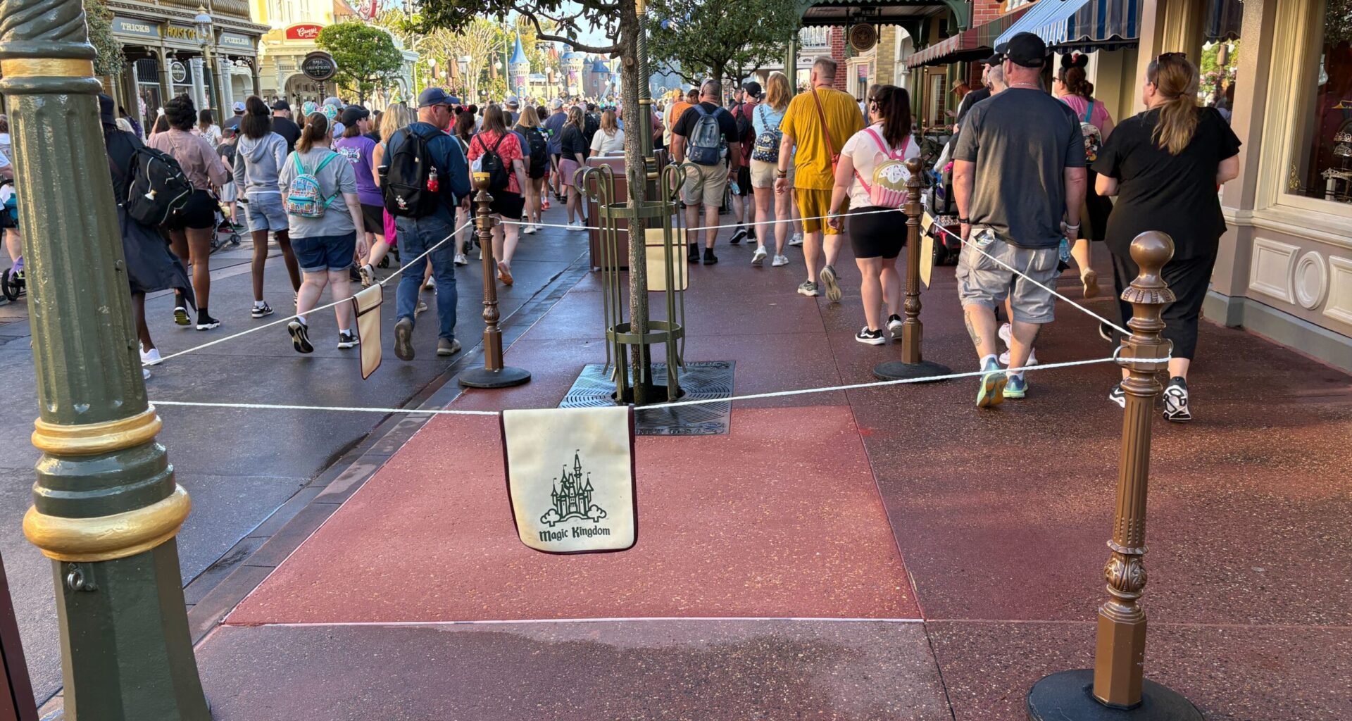 Pavement Patched on Main Street, U.S.A., as Concrete Refurbishment Continues in Magic Kingdom at Walt Disney World