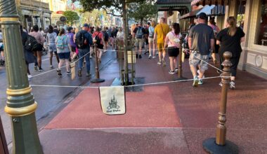 Pavement Patched on Main Street, U.S.A., as Concrete Refurbishment Continues in Magic Kingdom at Walt Disney World