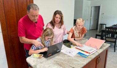 Sherri and Donnie Noble adopted two of their grandchildren after their mother could no longer care for them. (Spectrum News/Erin Murray)