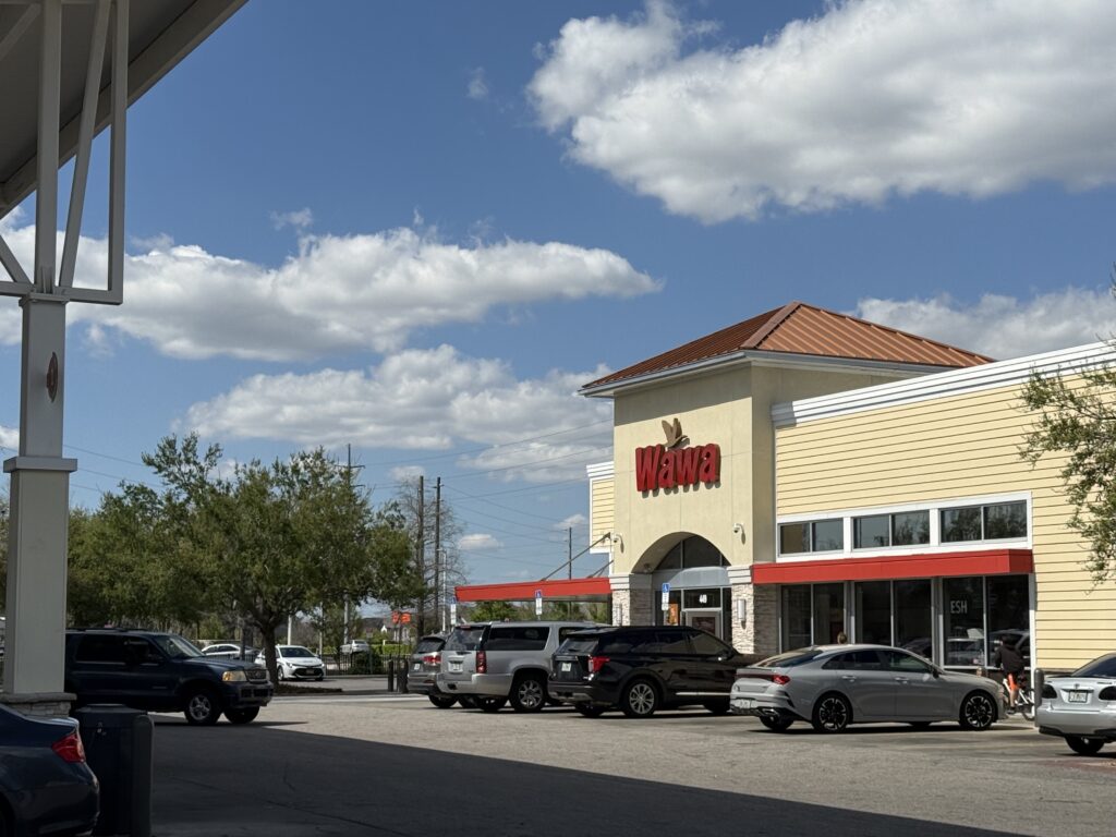 The Wawa at 449 W Main Street received several customers upon spring's arrival.