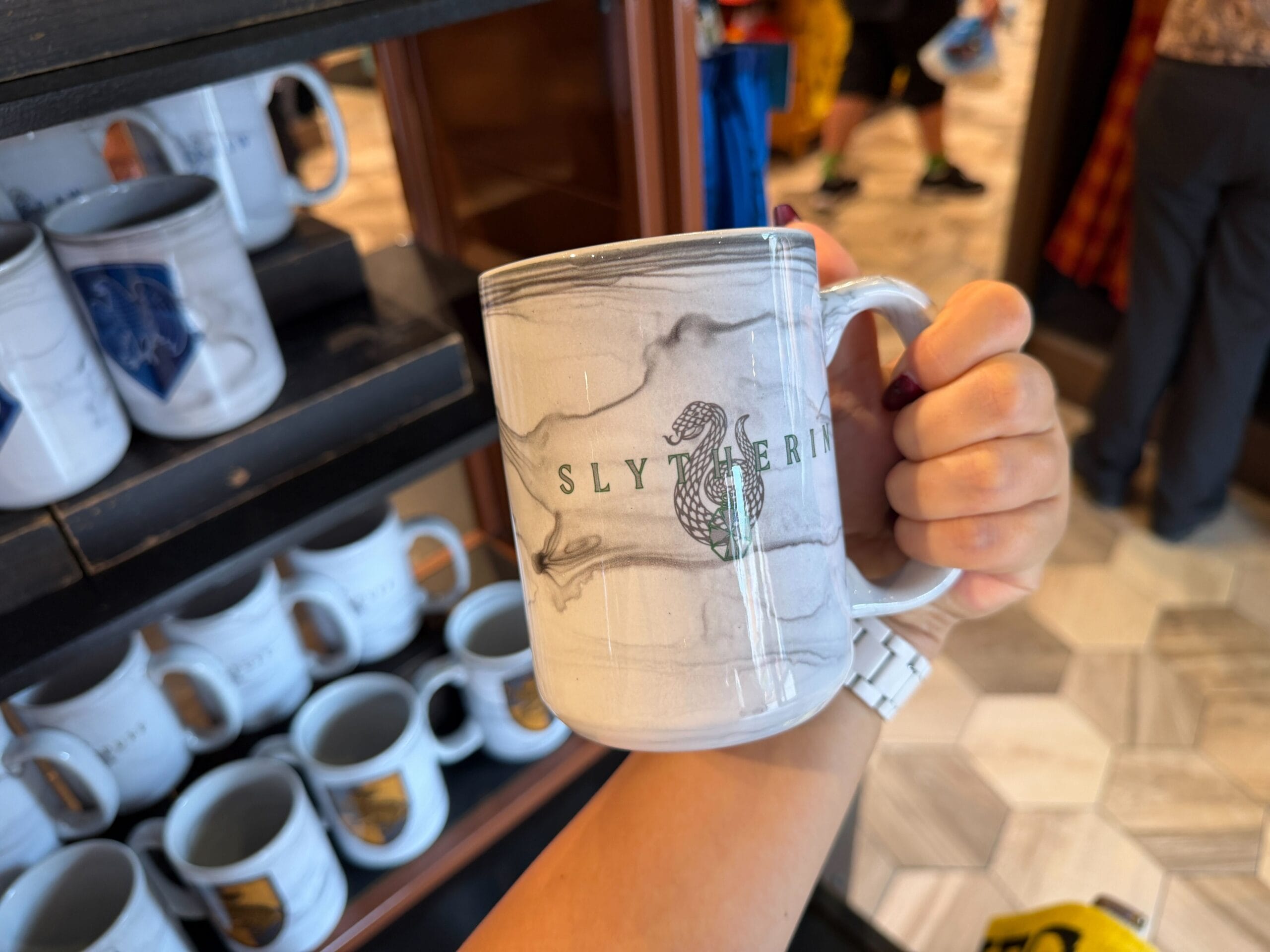 Slytherin Hogwarts house coffee mug at Universal Orlando