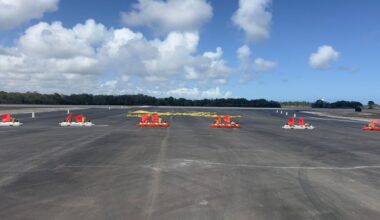 A runway repaving and expansion project is underway at Melbourne Orlando International Airport. (Spectrum News/Greg Pallone)