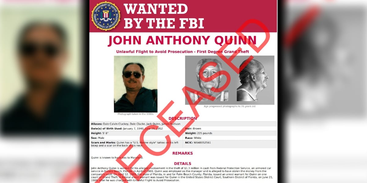 FBI Charlotte, Miami identify suspect in 38-year-old heist cold case