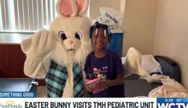 Easter bunny visits TMH pediatric unit 🐰