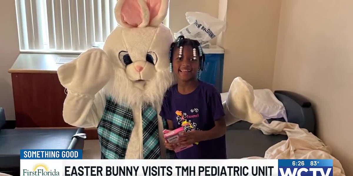 Easter bunny visits TMH pediatric unit 🐰