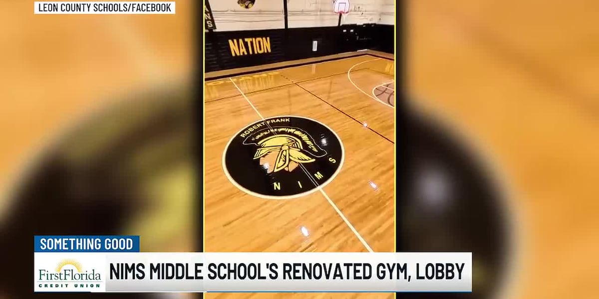 Nims Middle School unveils renovated gym, lobby