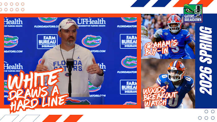 Florida Gators DC Brad White Draws a Hard Line + Myles Graham’s Buy-In + Jayden Woods’ Breakout Watch