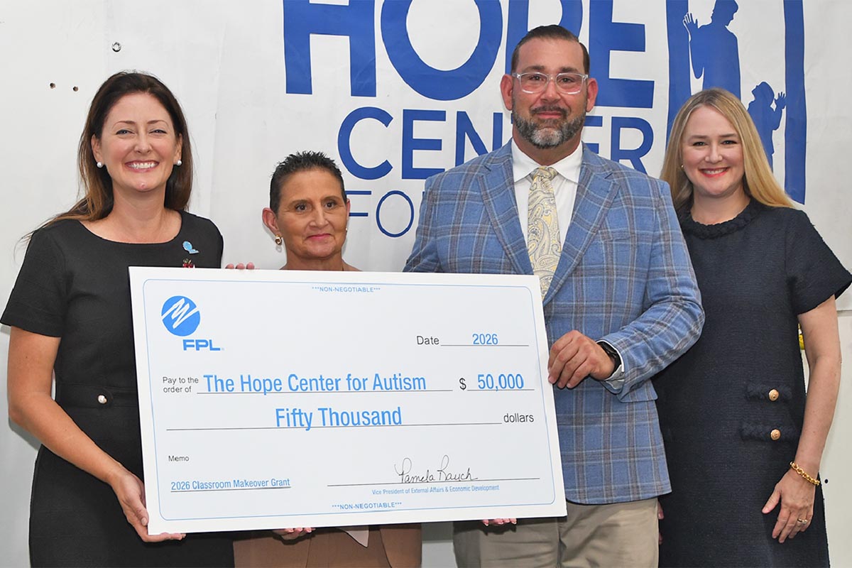 The Hope Center for Autism Receives FPL Grant