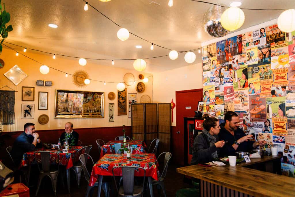 The interior of a restaurant
