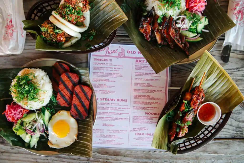 Filipino food on a table