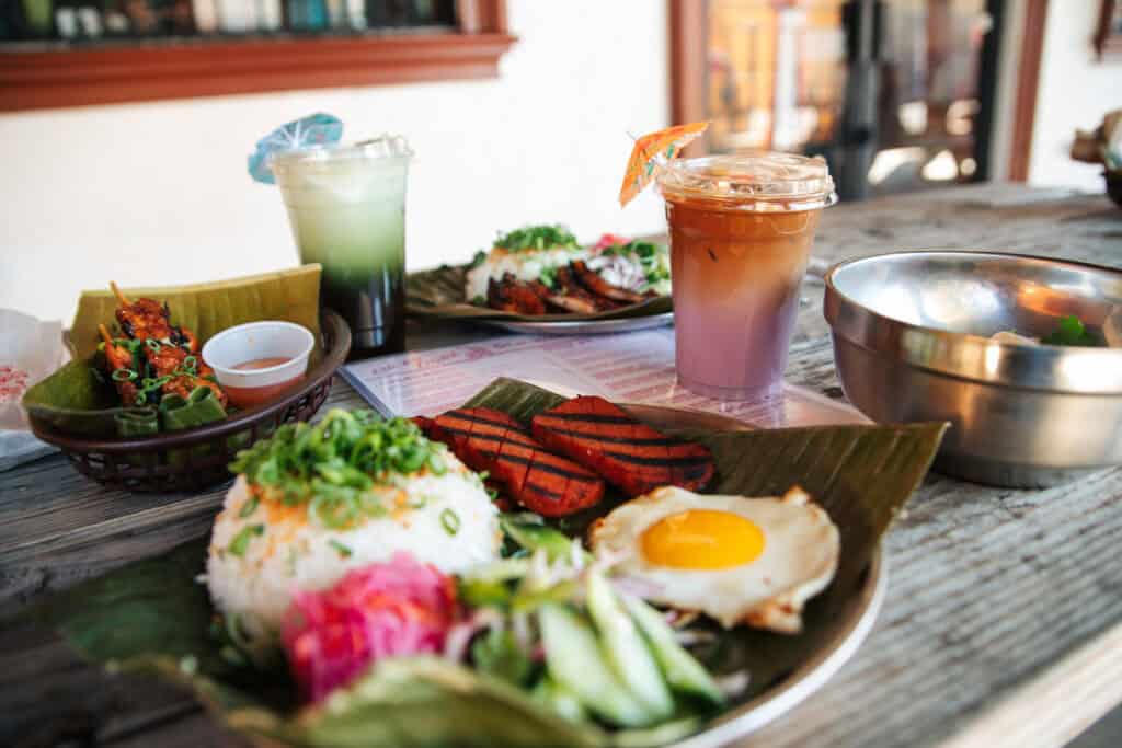 Filipino food on a table