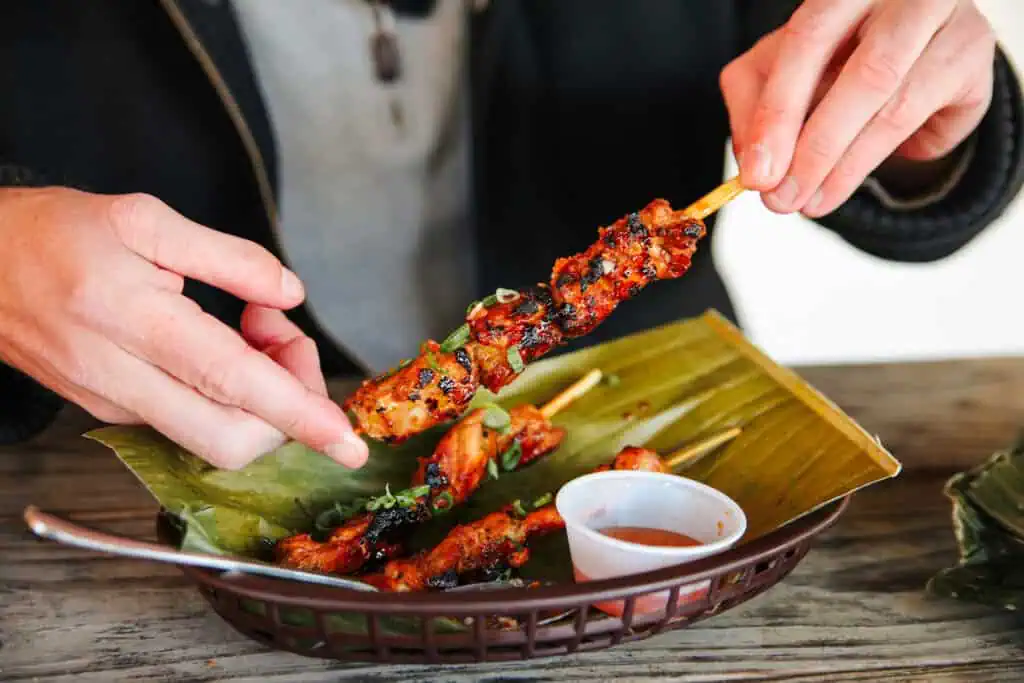 Filipino food on a table
