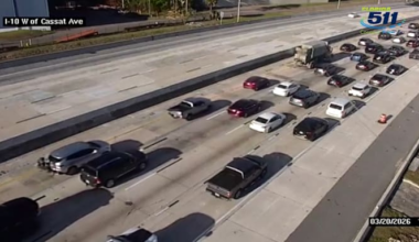 I-10 eastbound reopen at Cassat Ave after being blocked due to traffic accident