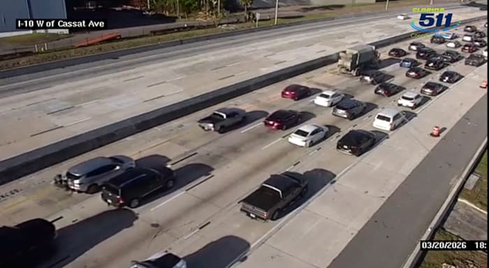 I-10 eastbound reopen at Cassat Ave after being blocked due to traffic accident