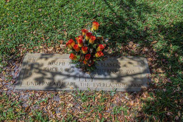 View of Blanche and Joseph Ely's grave, who were a couple of African American educators pioneers in Broward County, at the Forest Lawn Memorial Gardens, that have been restored and kept by Tracie Boyd, after she discovered it while visiting her grandparents' grave, and began her efforts since September 2025 after seeing their grave in disarray, on Thursday, March 05, 2026.