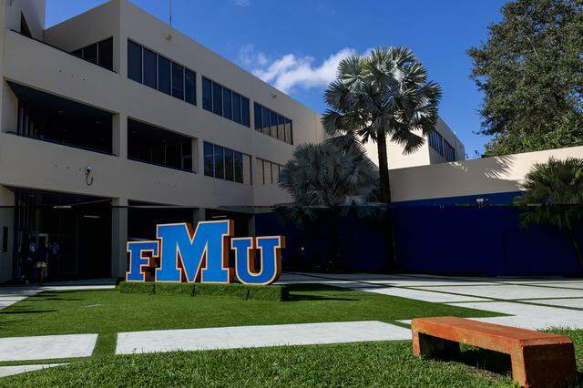 An exterior view of the William Lehman Aviation Center during an event at Florida Memorial on Thursday, October 24, 2024, in Miami Gardens, Fla.
