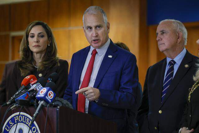 United States Representative Mario Díaz-Balart speaks during a press conference in Doral, Florida, to discuss the capture of Venezuelan leader Nicolás Maduro on Saturday, January 3, 2026.
