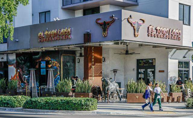 The exterior of El Toro Loco Steakhouse restaurant in Little Havana. 