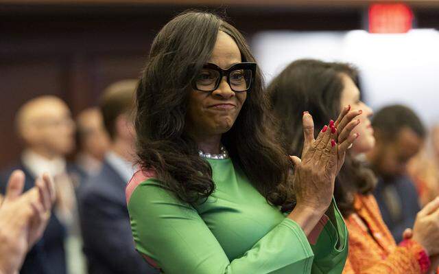 Sen. Rosalind Osgood, D-Tamarac, attends the first day of the legislative session at the Florida State Capitol on Tuesday, Jan. 13, 2026, in Tallahassee, Fla.
