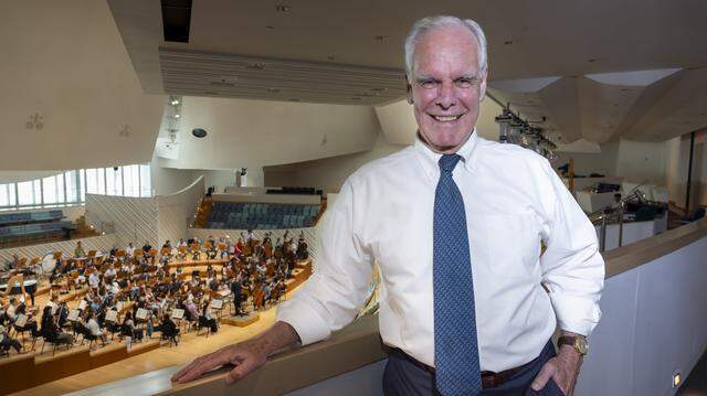 Howard Herring, president and CEO of the New World Symphony, is photographed at the New World Center on Tuesday, Sept. 2, 2025, in Miami Beach, Fla. Fellows with the New World Symphony took part in a rehearsal session at the center Tuesday.