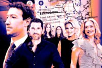 Mark Zuckerberg and agents Chad Carroll; Jaclyn Bild and Sari Shapiro; Senada Adzem; and Jill Penman