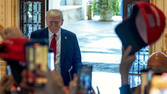 President Donald Trump visiting Mar-a-Lago in 2024. He’s heading there again after his appearance in Miami on Friday evening. 