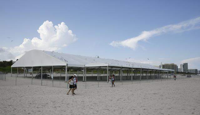 A structure on South Beach, Saturday, March 14, 2026 in Miami Beach. 