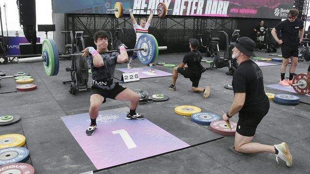 Athletes compete during Gymreapers Wodapalooza fitness festival on Friday, March 13, 2026 in Miami Beach . Andrew Uloza / for Miami Herald
