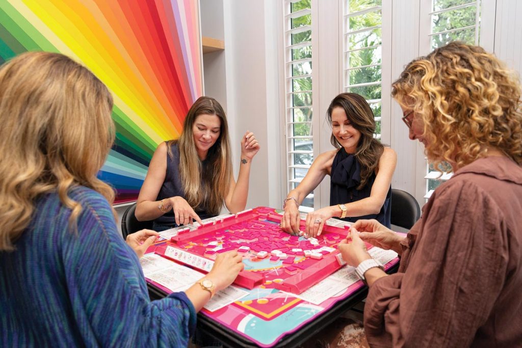 Mah-jongg is underway. Photo by Lauren Alexis Rodriguez