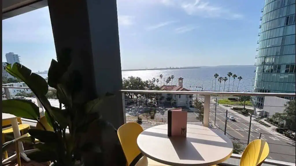 the view from Maru. This new rooftop bar overlooks bayshore boulevard and offers panoramic waterfront views