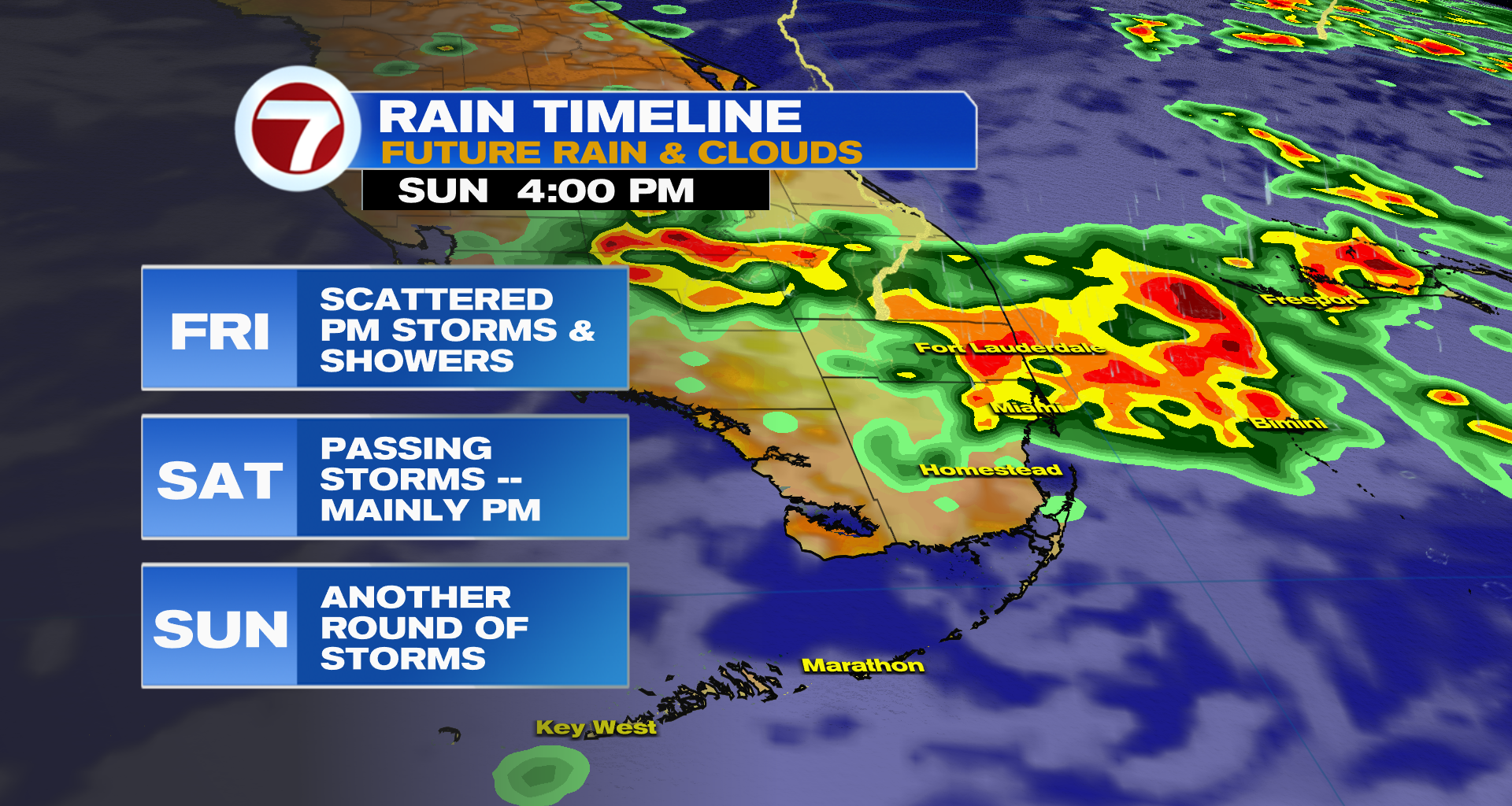 Daily Downpours Return - WSVN 7News | Miami News, Weather, Sports
