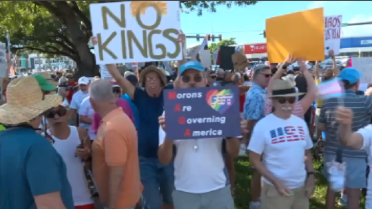 Thousands of demonstrators hit the streets in South Florida for ‘No Kings’ protests – NBC 6 South Florida