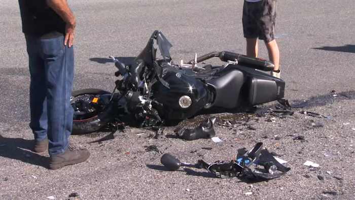 Motorcyclist injured in crash that snarled traffic Friday morning on Palm Valley Road