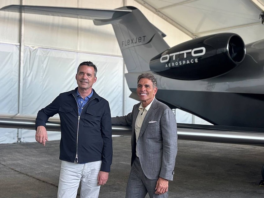 Otto Aerospace CEO Paul Touw, left, and Flexjet Chairman Kenn Ricci. Flexjet has agreed to buy 300 of Otto's Phantom 3500 jets planned to be built in Jacksonville. Otto Aerospace CEO Paul Touw, left, and Flexjet Chairman Kenn Ricci. Flexjet has agreed to buy 300 of Otto's Phantom 3500 jets planned to be built in Jacksonville.