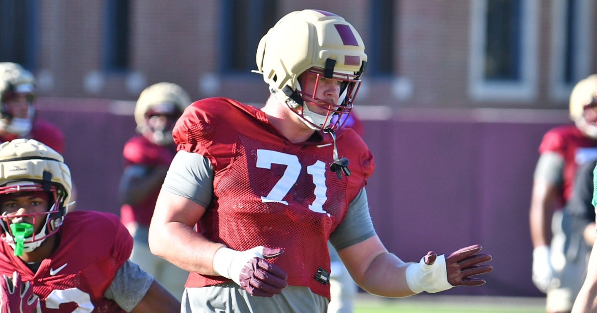 Florida State offensive lineman Nate Pabst, who transferred in from Bowling Green. (Gene Williams/Warchant)