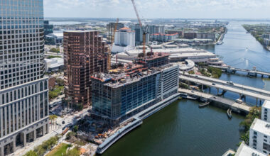 Pendry Tampa’s Superstructure Rises Above Podium Levels Along Downtown Riverwalk