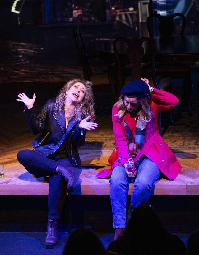 Irina Kaplan as the outspoken member of the Benhamou family, Elodie, and Casey Sacco as visiting cousin, Molly, in ‘Prayer for the French Republic.’