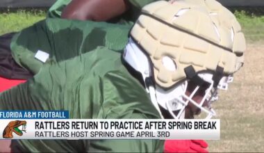 Florida A&M football returns to practice after spring break