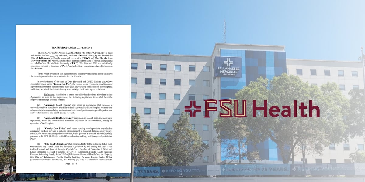 Proposed transfer of Tallahassee hospital contains ‘unusual’ provision