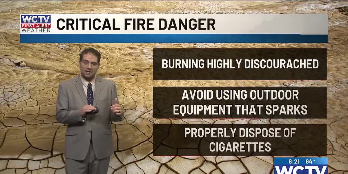 Winds bring critical fire danger to start your weekend for Tallahassee, the Big Bend