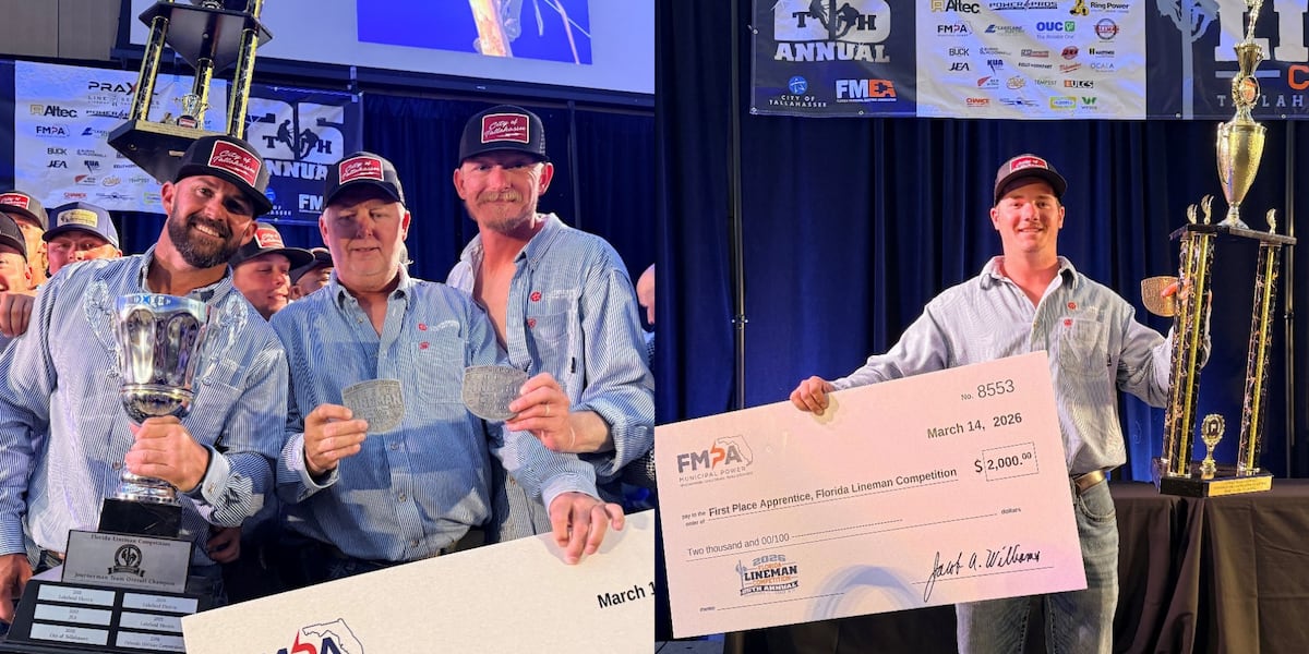 City of Tallahassee lineworkers win top honors in 25th annual Florida Lineman Competition