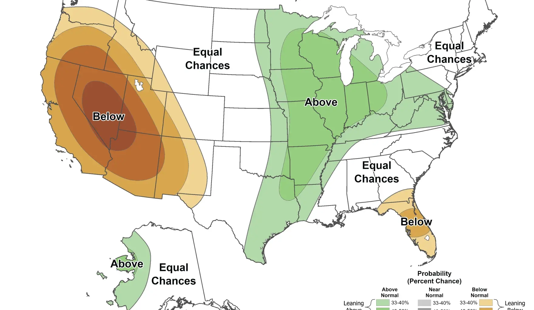 Florida expected rainfall 2026 via NOAA