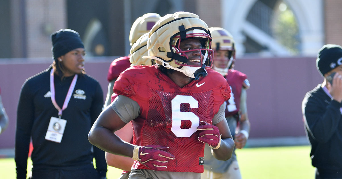 New Florida State tight end Desirrio Riles, who transferred in from East Carolina. (Gene Williams/Warchant)