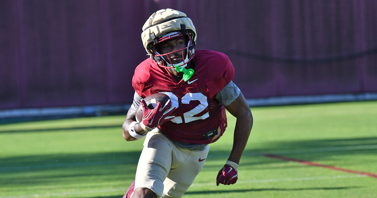 Former FAU running back Gemari Sands takes part in Florida State spring practice. (Gene Williams/Warchant)