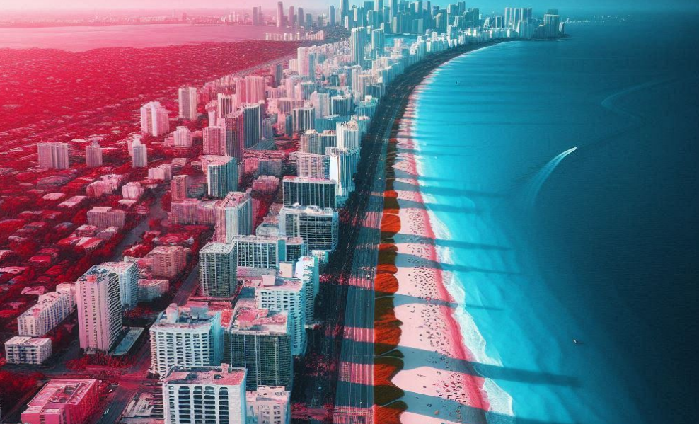 Miami-Dade Miami Beach red blue